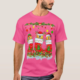 Funny Billiards In Xmas Socks Lights Billiards Chr T-Shirt