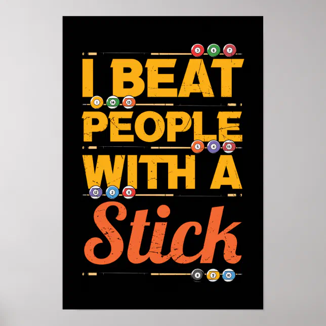 funny Billiards lovers sports Poster | Zazzle