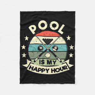 Funny Billiards Player Billard 8-ll Pool Is My Hap Fleece Blanket