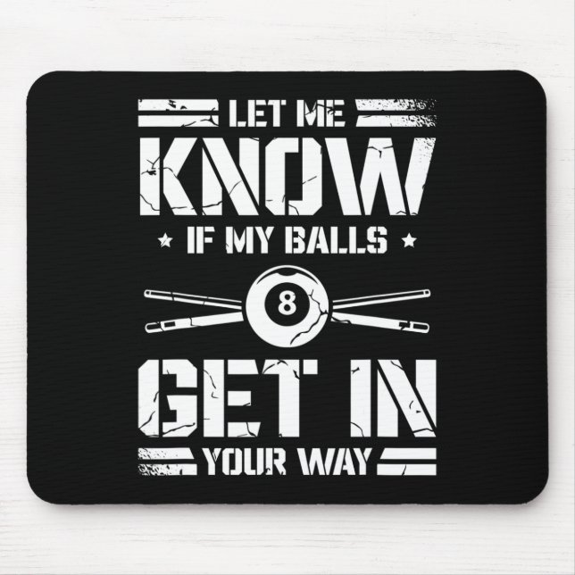 Funny Billiards Player Snooker Billiard Pool Playe Mouse Pad (Front)