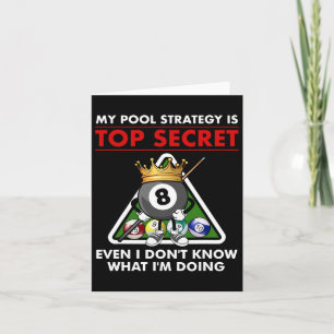 Funny Billiards Pool Design For Men Women Pool Pla Card