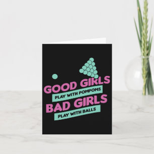 Funny Billiards Pool Player Gift For Women And Gir Card