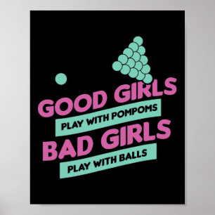 Funny Billiards Pool Player Gift For Women And Gir Poster