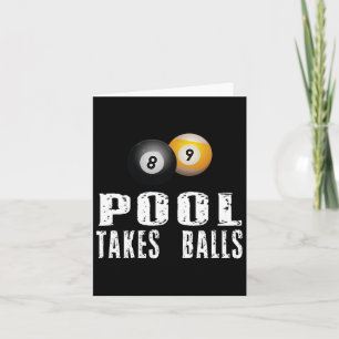 Funny Billiards Pool Player Pool Takes Card