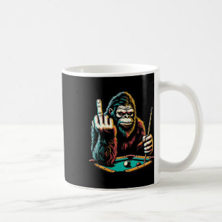 Funny Billiards Pool Player Retro Bigfoot Sasquatc Coffee Mug