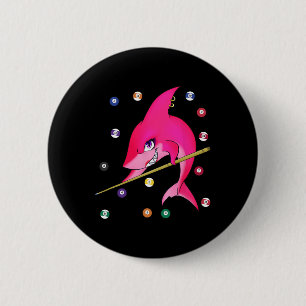 Funny Billiards Pool Shark Female Button