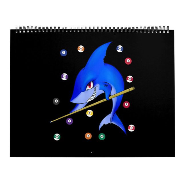 Funny Billiards Pool Shark Male Calendar (Cover)