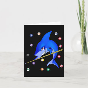 Funny Billiards Pool Shark Male Card