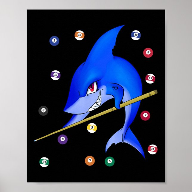 Funny Billiards Pool Shark Male  Poster (Front)