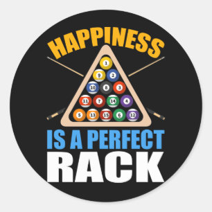 Funny Billiards Rack Humor Pool Classic Round Sticker