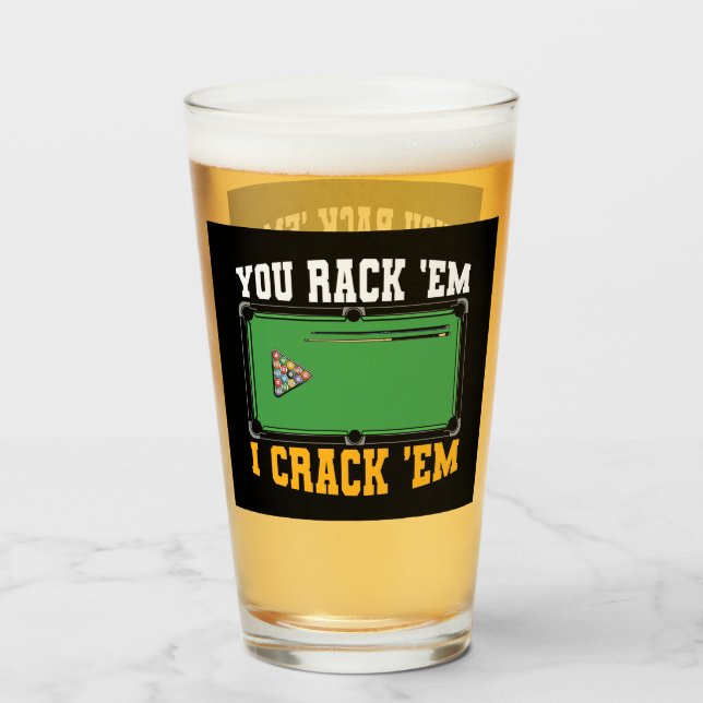 funny Billiards room word art  Glass (Front Filled)