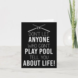 Funny Billiards Saying For Sarcastic Pool Players  Card