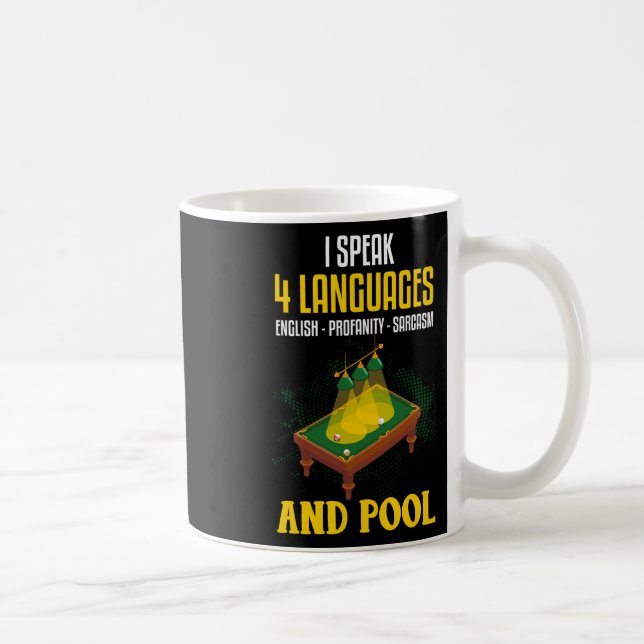 Funny Billiards Shirt Joke Sarcastic Billard Pool  Coffee Mug (Right)