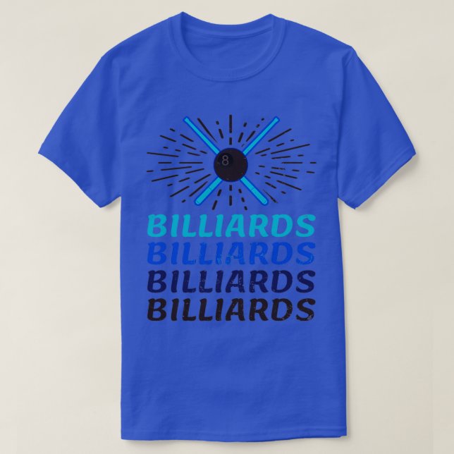 Funny Billiards Shirt Vintage Retro GiftTShirt (Design Front)