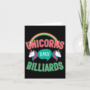 Funny Billiards T Shirt Unicorns And Pool R Gift T Card