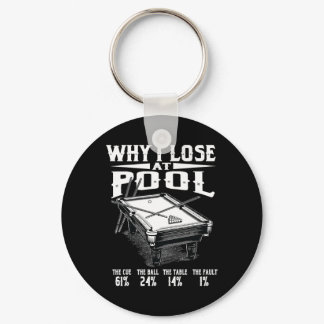 Funny Billiards Why I Lose At Snooker Billiard Poo Keychain