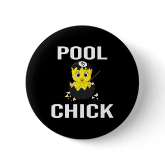 Funny Billiards Women Cute Gift For Girl Pool Play Button