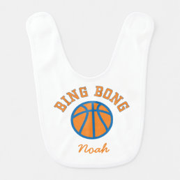 Funny Bing Bong Name NYC Basketball Subway Baby Bib