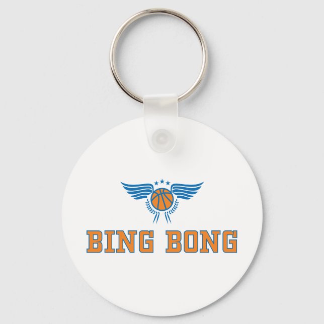 Funny Bing Bong NYC Subway Ball Rally Cry Keychain (Front)