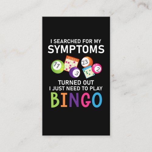 Funny Bingo Ball Bingo Gamer Business Card