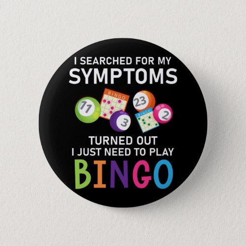 Funny Bingo Ball Bingo Gamer Button