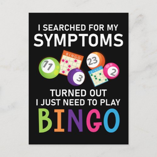 Funny Bingo Ball Bingo Gamer Postcard