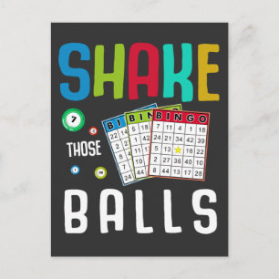 Funny Bingo Ball Lover and Gambling Fan Humor Postcard