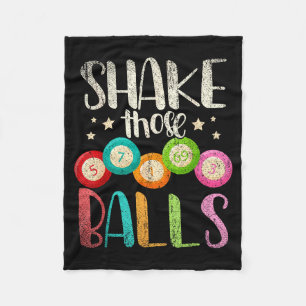 Funny Bingo Caller Gamble Lottery Shake Those Bing Fleece Blanket