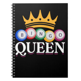 Funny Bingo Girl Bingo Balls Queen Women Notebook