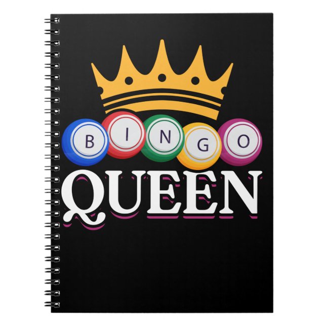 Funny Bingo Girl Bingo Balls Queen Women Notebook (Front)