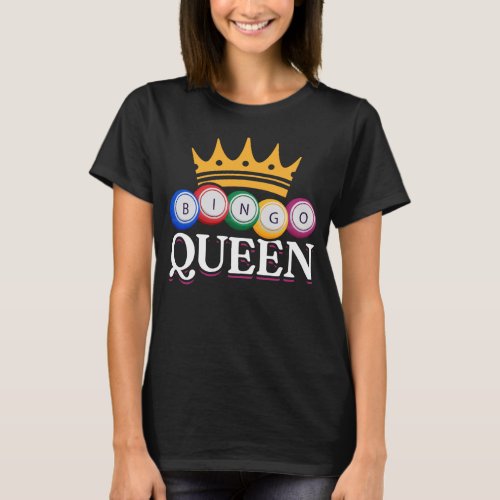 Funny Bingo Girl Bingo Balls Queen Women T_Shirt