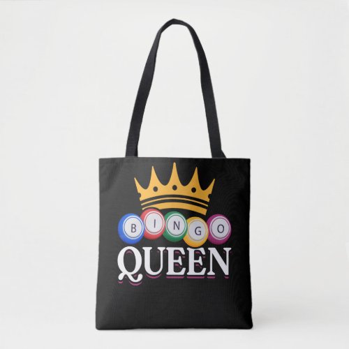 Funny Bingo Girl Bingo Balls Queen Women Tote Bag