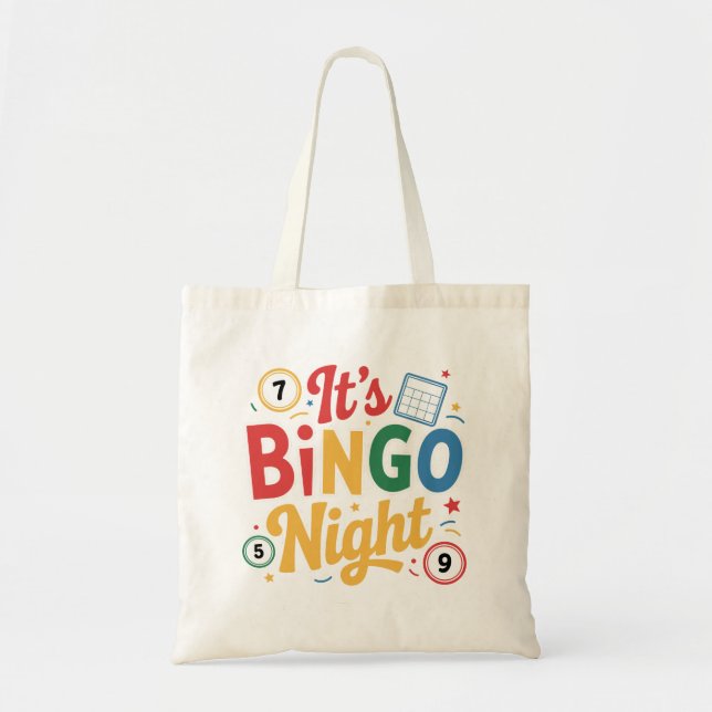Funny Bingo Lover Design – Bingo Player Gift Tote Bag (Front)