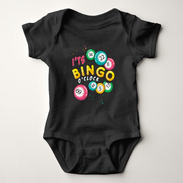 Funny Bingo Player Gambler Humor Baby Bodysuit (Front)