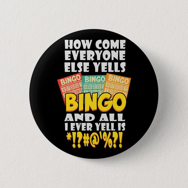 Funny Bingo Player Gift Button (Front)