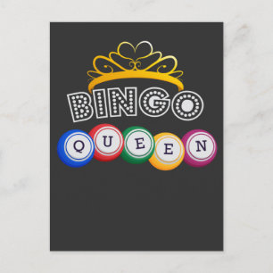 Funny Bingo Player Queen Granny Gambler Humor Postcard