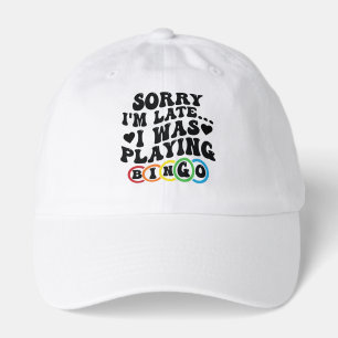 Funny Bingo sorry word art Hat