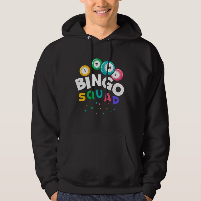 Funny Bingo Team Gambling Humor Hoodie (Front)