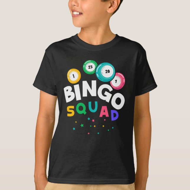 Funny Bingo Team Gambling Humor T-Shirt (Front)