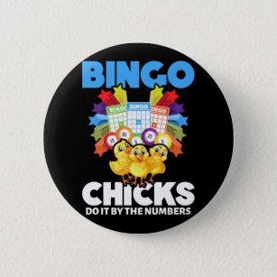 Funny Bingo Women Bingo Player Girls Button