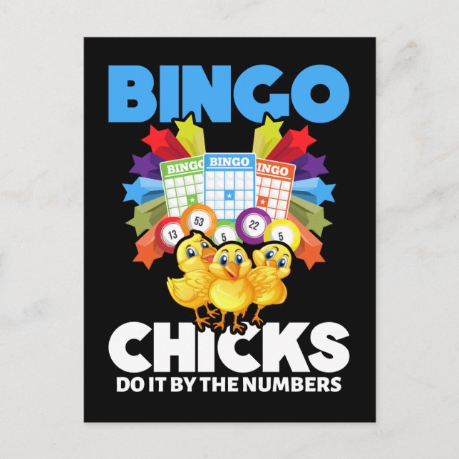 Funny Bingo Women Bingo Player Girls Postcard (Front)