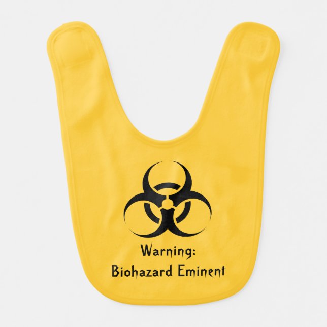Funny biohazard Geek Stinky Baby Bib (Front)