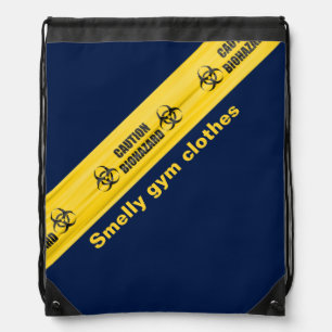Funny Biohazard School Gym Bag Drawstring Backpack