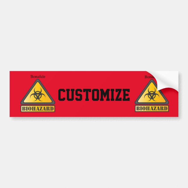 Funny Biohazard Warning Sign Thunder_Cove Bumper Sticker (Front)