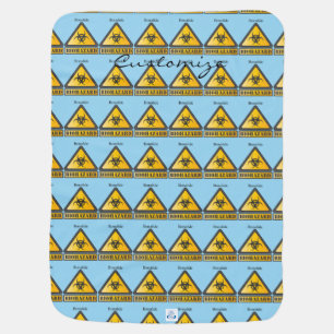 Funny Biohazard Warning SignThunder_Cove Baby Blanket