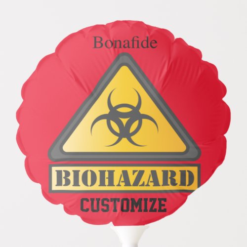 Funny Biohazard Warning SignThunder_Cove Balloon