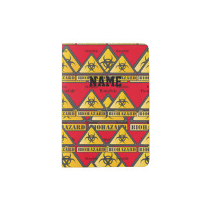 Funny Biohazard Warning SignThunder_Cove Passport Holder