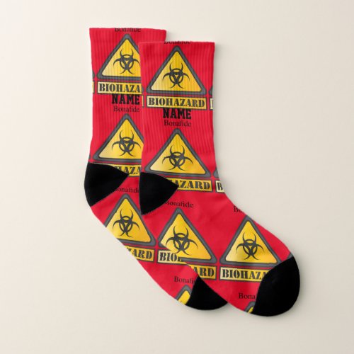 Funny Biohazard Warning SignThunder_Cove Socks