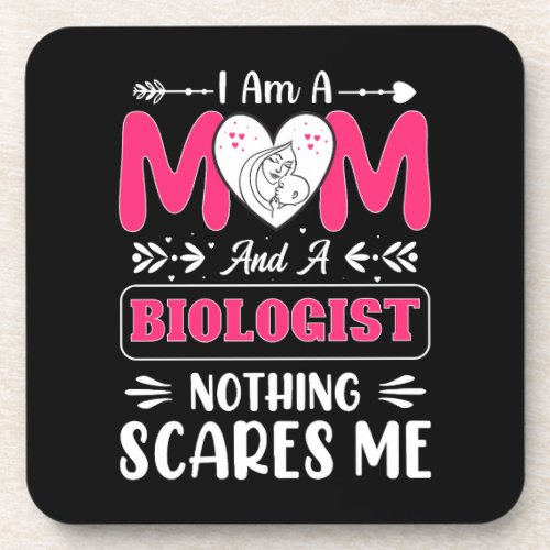 Funny Biologist Mom Biologist Mom Funny Beverage Coaster