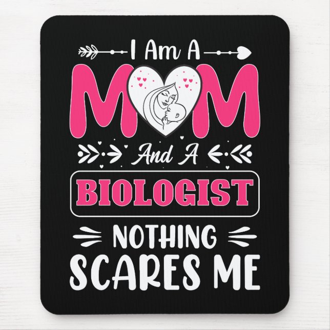 Funny Biologist Mom, Biologist Mom Funny Mouse Pad (Front)